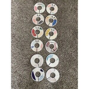 Baby Closet Size Dividers Newborn to Toddler Neutral Rainbow Set of 12